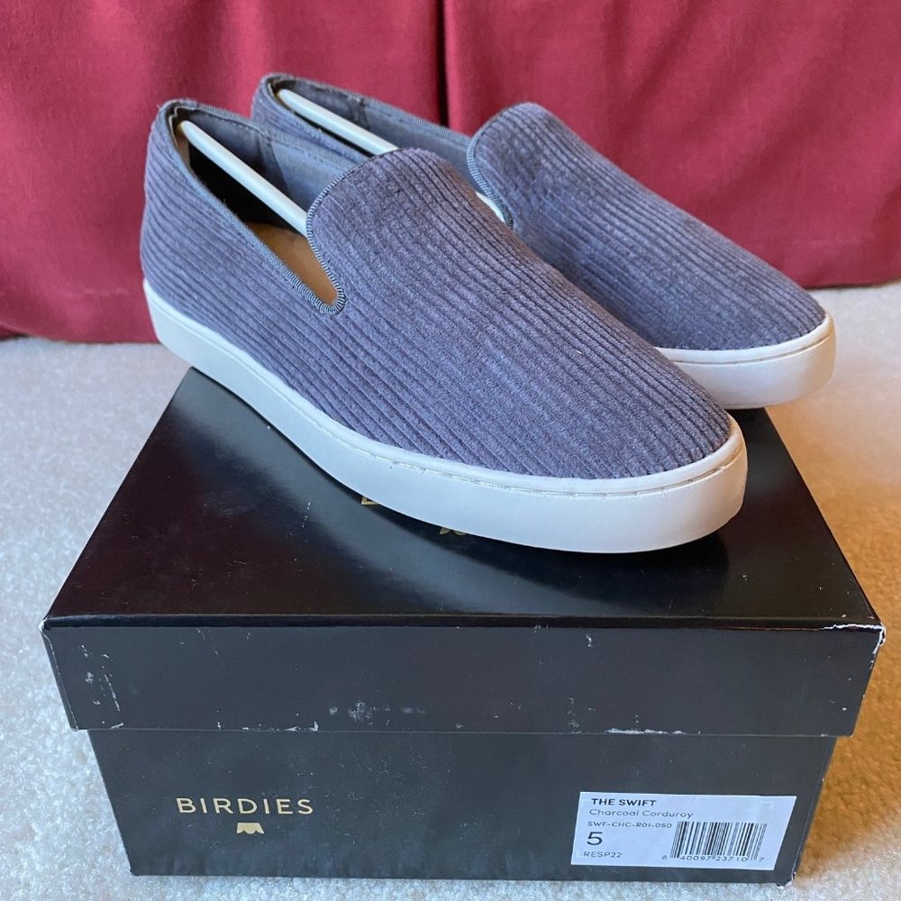Birdies The Swift Charcoal Color Corduroy Women's Size 5